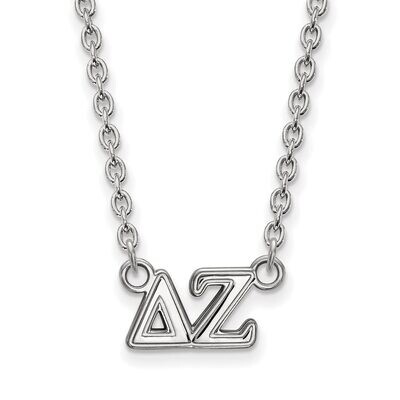 Delta Zeta Medium Pendant with 18 Inch Chain Sterling Silver SS007DZ-18, MPN: SS007DZ-18, 886774599…
