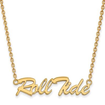 University of Alabama Medium Pendant with Chain Necklace Gold-plated Silver GP083UAL-18, MPN: GP083…