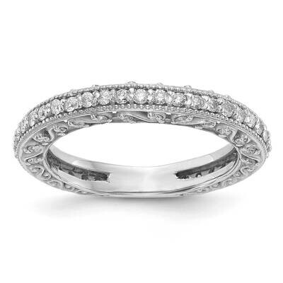 Diamond Vs/Si, D E F, Wedding Band 14k White Gold True Origin Lab Grown RM2846B-055-WLD, MPN: RM284…