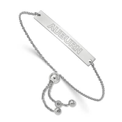 Auburn University Small Bar Adjustable Bracelet Sterling Silver SS083AU-9, MPN: SS083AU-9, 19110120…
