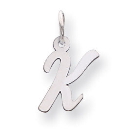 Small Script Initial K Charm 14k white Gold YC659K, MPN: YC659K, 191101634901