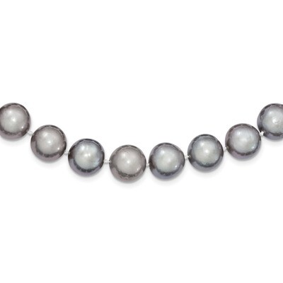 18 Inch 11-12mm Grey Fresh Water Cultured Pearl Fancy Necklace 14k white Gold XF575-18, MPN: XF575-…