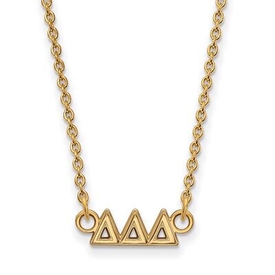 Delta Delta Delta Extra Small Pendant with 18 Inch Chain Gold-plated Silver GP006DDD-18, MPN: GP006…