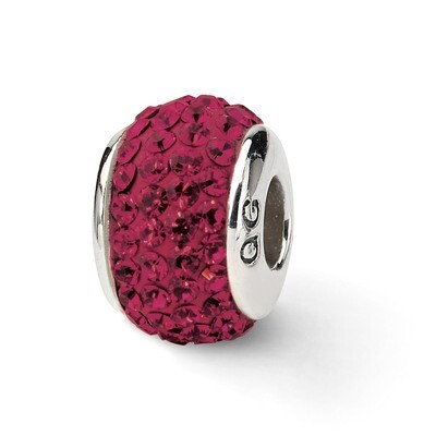Maroon Full Swarovski Crystal Bead Sterling Silver QRS1999, MPN: QRS1999, 883957514888