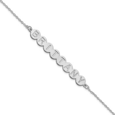 8 Letter Bubble Bracelet 7.5 Inch 10k White Gold 10XNA1309W, MPN: 10XNA1309W,