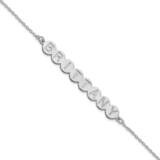 8 Letter Bubble Bracelet 7.5 Inch 10k White Gold 10XNA1309W, MPN: 10XNA1309W,