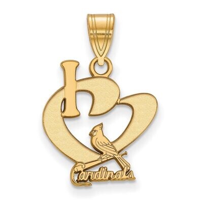 Saint Louis Cardinals Large I love Logo Pendant Gold-plated Silver GP018CRD, MPN: GP018CRD, 8867749…