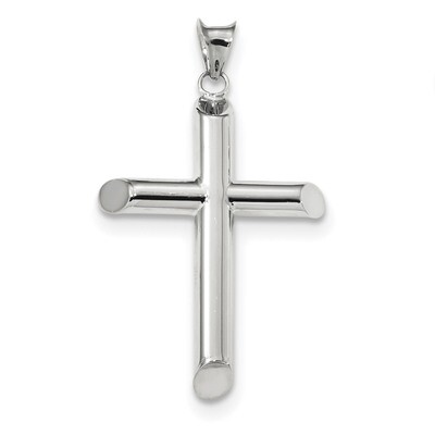 Polished Tube Cross Pendant 14k white Gold K6206, MPN: K6206, 883957182346