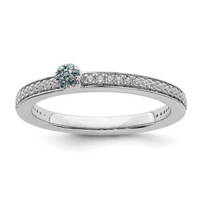 Aquamarine &amp; Diamond Ring 14k White Gold SK2078, MPN: SK2078, 191101298097