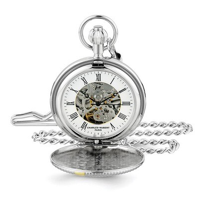 Charles Hubert Two-Tone Hunter Case White Dial Pocket Watch XWA5568, MPN: XWA5568, 848870007671