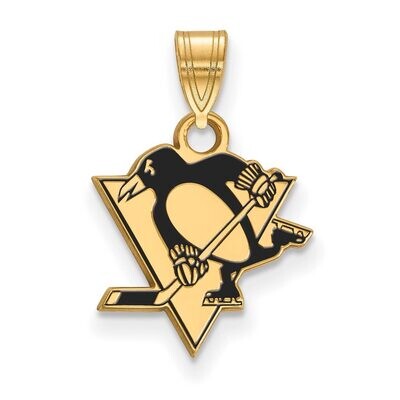 Pittsburh Penguins Small Enamel Pendant Gold-plated Silver GP028PEN, MPN: GP028PEN, 886774744100
