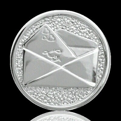Nikki Lissoni Love Letter Two-Sided Silver Plated 33mm Coin C1009SM, MPN: C1009SM, 8718627460290