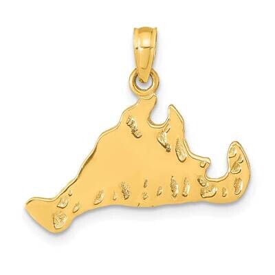 Martha&#39;S Vineyard Island Pendant 14k Gold K9756, MPN: K9756,