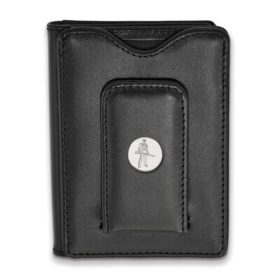West Virginia University Black Leather Wallet Sterling Silver on Leather SS061WVU-W1, MPN: SS061WVU…