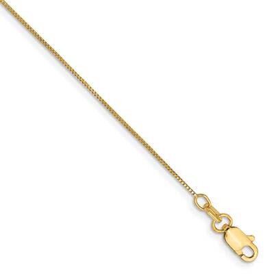 .5mm Box with Lobster Clasp Chain Anklet 10 Inch 14k Gold PEN1L-10, MPN: PEN1L-10, 883957176437