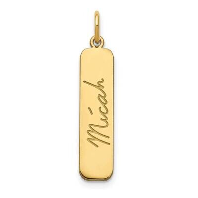 Signature Bar Charm 14k Gold XNA1355Y, MPN: XNA1355Y,