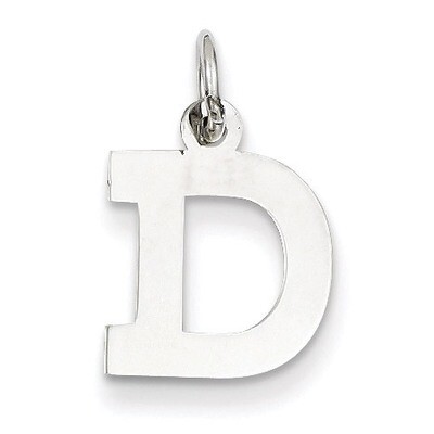 Small Block Initial D Charm 14k White Gold YC665D, MPN: YC665D, 883957972992