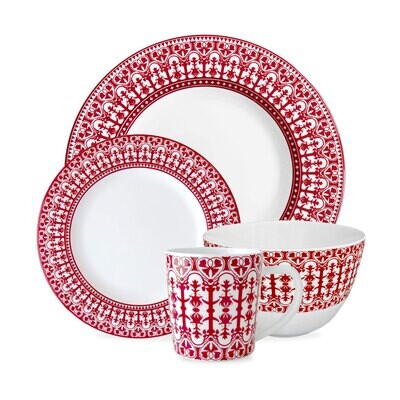 Caskata Casablanca Place Setting 4 Pieces Crimson PLCE-165, MPN: PLCE-165, 817325013512