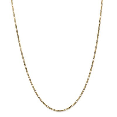 Leslie&#39;s 1.80mm Flat Figaro Chain 18 Inch 14k Gold HB-1294-18, MPN: 1294-18, 191101647260