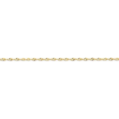 1.8mm Diamond-cut Extra-Lite Rope Chain 7 Inch 10k Gold 10EX014-7, MPN: 10EX014-7, 886774396262