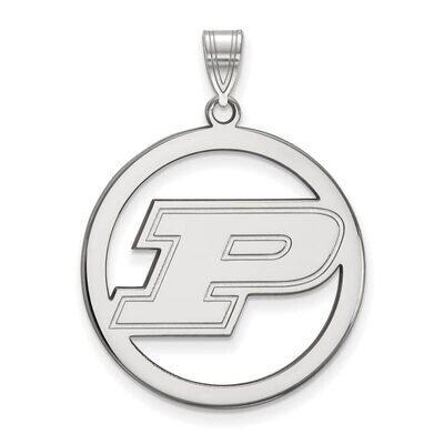 Purdue L Pendant in Circle Sterling Silver SS029PU, MPN: SS029PU, 886774696454