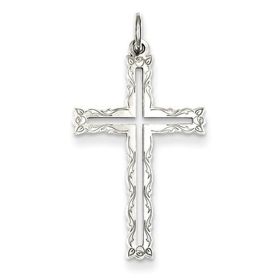 Cross Pendant Laser Designed Sterling Silver QXR250, MPN: QXR250, 883957527512