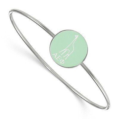 Alpha Epsilon Phi Enameled Slip-on Bangle Sterling Silver SS049AEP-8, MPN: SS049AEP-8, 191101098413