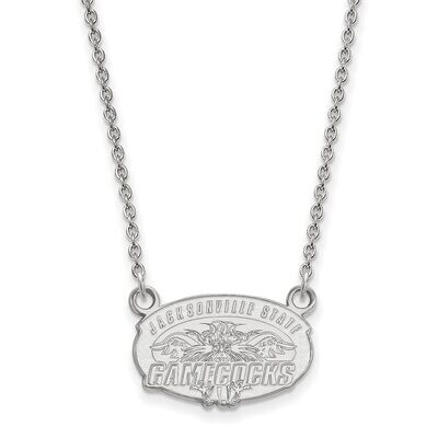 Jacksonville State University Small Pendant with Chain Necklace 10k White Gold 1W009JAC-18, MPN: 1W…