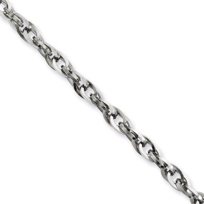 Fancy Twisted Link 18 Inch Necklace - Stainless Steel SRN804 by Chisel, MPN: SRN804, 886774994901