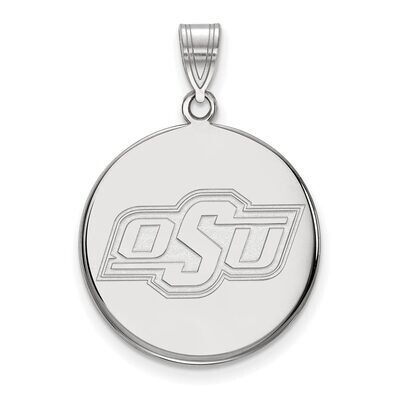 Oklahoma State University Large Disc Pendant 14k White Gold 4W040OKS, MPN: 4W040OKS, 886774847603