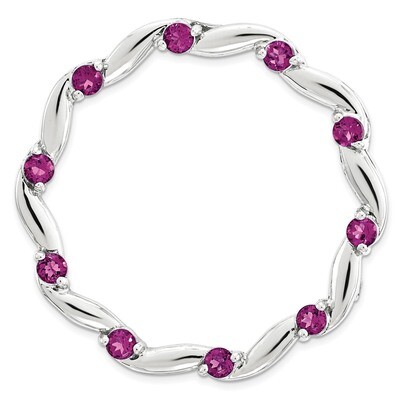 Rhodolite Garnet Chain Slide Sterling Silver Large QSK1803, MPN: QSK1803, 191101550164