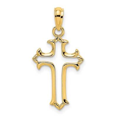Cross Charm 14k Gold Cut-out K8486, MPN: K8486, 637218043439