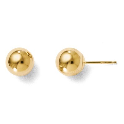 Leslie&#39;s Polished 7mm Ball Post Earrings - 14k Gold HB-18Z, MPN: 18Z, 886774569154