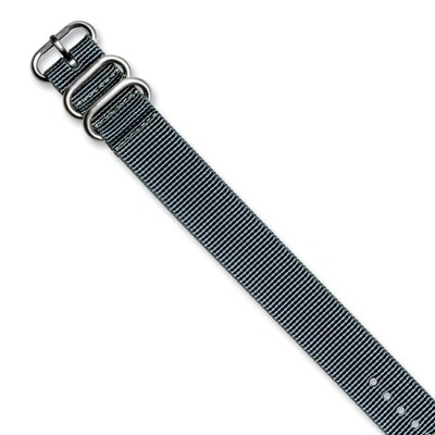 20mm 1-Piece Grey Ballistic Nylon Watch Band  BA381-20, MPN: BA381-20,