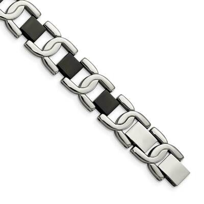 Black IP-plated 8 Inch Bracelet Stainless Steel SRB272-8 by Chisel, MPN: SRB272-8, 883957746142