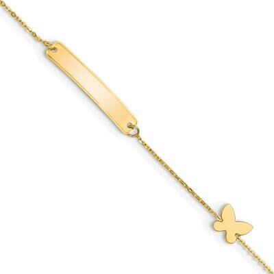 5.5 Inch Butterfly Id Bracelet 5.5 Inch 14k Gold Polished BID123-5.5, MPN: BID123-5.5, 883957810478