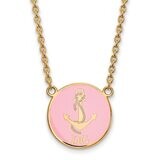 Delta Gamma Small Enameled Pendant with 18 Inch Chain Gold-plated Silver GP043DG-18, MPN: GP043DG-1…