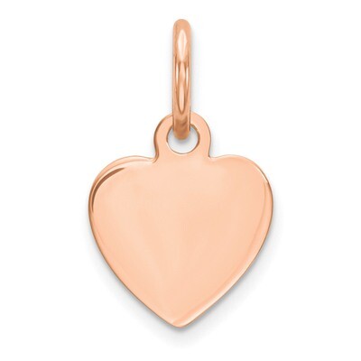 .018 Gauge Engravable Heart Disc Charm 14k Rose Gold Plain XRM193/18, MPN: XRM193/18, 191101454110