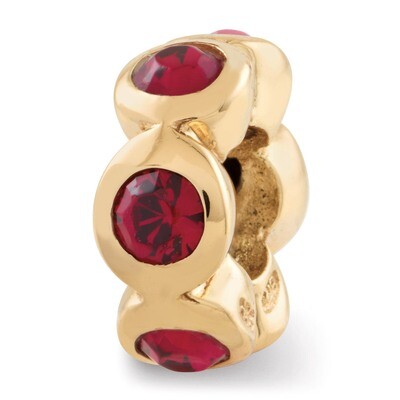 Gold-plated July Swarovski Elements Bead - Sterling Silver QRS1262GPJUL, MPN: QRS1262GPJUL, 8839575…