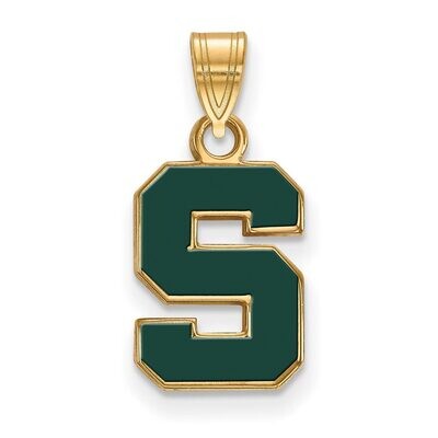 Michigan State University Small Enamel Pendant Gold-plated Silver GP031MIS, MPN: GP031MIS, 88677493…