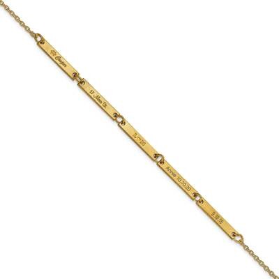 5 Station Bracelet 7 Inch 14k Gold Brushed XNA1180/5Y, MPN: XNA1180/5Y,