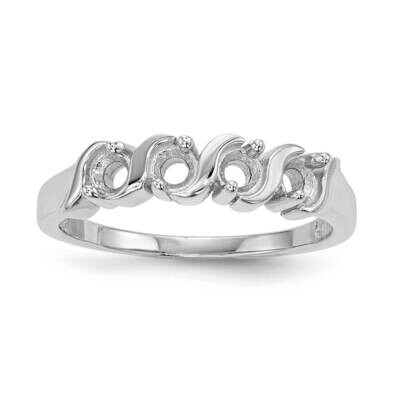 Polished 4-Stone Mothers Ring Mounting 14k White Gold XMR11/4W-7, MPN: XMR11-4W, 883957531830