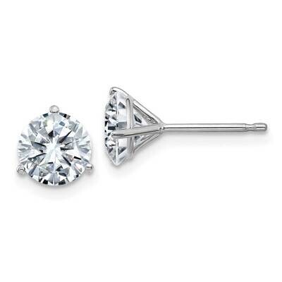 2ct. 6.5mm Round D E F Pure Light Moissanite Earrings 14k White Gold WG322-9MP, MPN: WG322-9MP, 191…