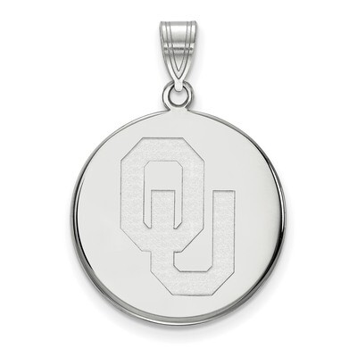 University of Oklahoma Large Disc Pendant 14k White Gold 4W038UOK, MPN: 4W038UOK, 886774847191