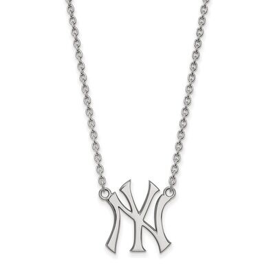 New York Yankees Large Pendant with Chain Necklace 14k White Gold 4W016YAN-18, MPN: 4W016YAN-18, 88…