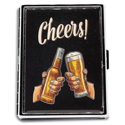 Silver-tone Vintage Style CHEERS Epoxy 9-Cigarette Card Case GM22670, MPN: GM22670, 788089153083