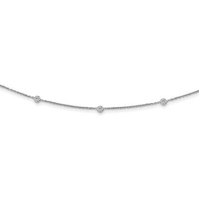 3 inch Extender Choker Sterling Silver Rhodium-plated CZ Diamond QG5339-12, MPN: QG5339-12, 8867740…