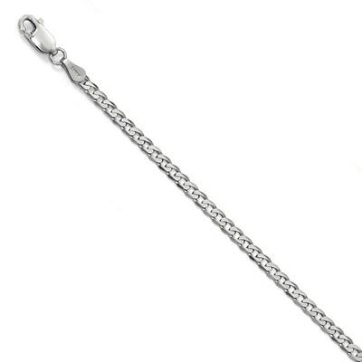 Leslie&#39;s 2.9mm Flat Curb Chain 7 Inch 14K White Gold HB-1311-7, MPN: 1311-7, 191101849398