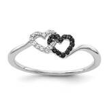 Black &amp; White Diamond Heart Ring 14k White Gold RM5717-BK-010-WA, MPN: RM5717-BK-010-WA, 8134550112…