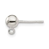 5.0mm Ball with Ring Earring Sterling Silver Polished SS3051, MPN: SS3051,